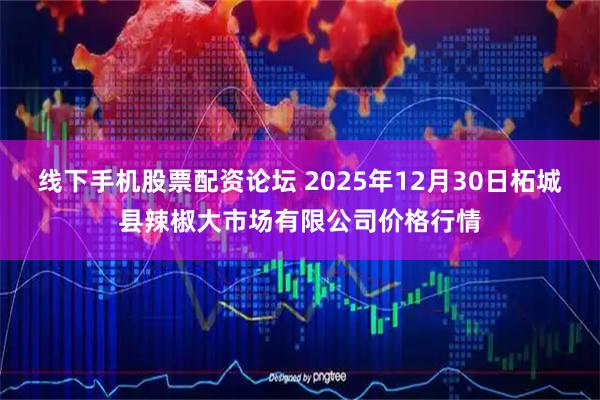 线下手机股票配资论坛 2025年12月30日柘城县辣椒大市场有限公司价格行情